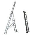 folding aluminum three parts extension ladder escada